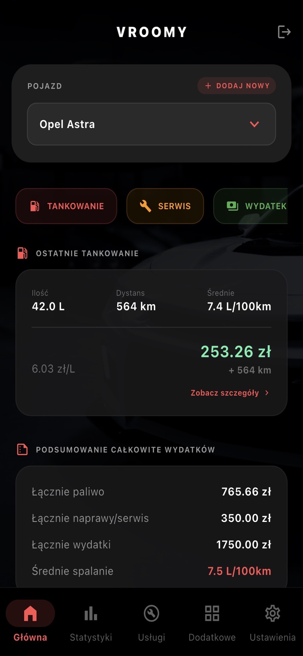 Zrzut ekranu Vroomy 1